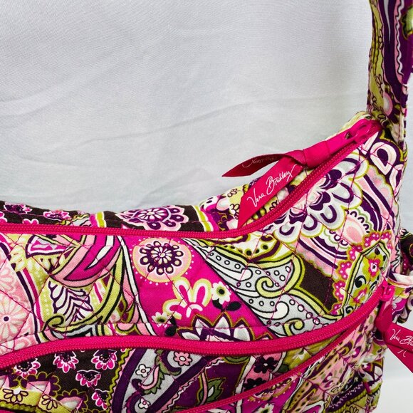 Vera Bradley Floral Quilted Crossbody Bag With Adjustable Strap Paisley Pattern - Picture 10 of 16